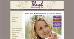 Desktop Screenshot of blushsalonanddayspa.com